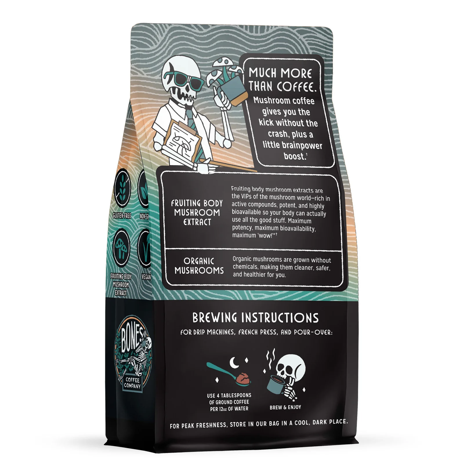 Better Brain Mushroom Coffee Medium Roast - 10oz - Image 2